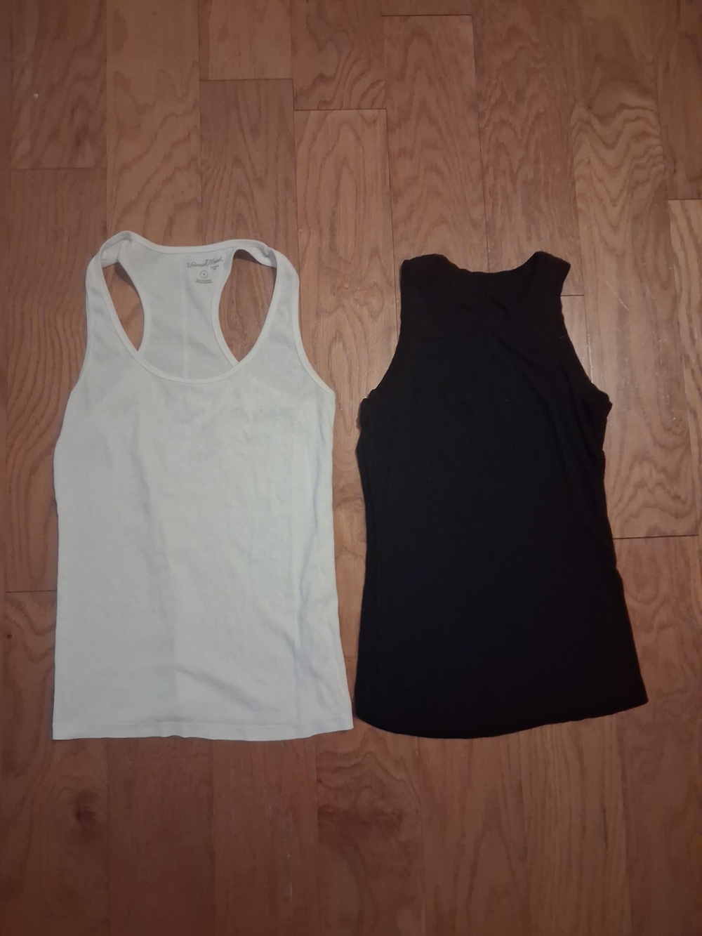 Women's Classic Ribbed Tank Top - White and Black